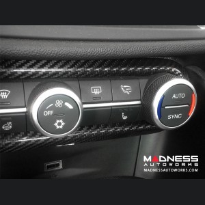 Alfa Romeo Stelvio Air Conditioning Dash Bezel - Carbon Fiber - Pre '20 - Italian Theme